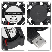 3pcs 25mm USB 5V DC Cooling Fan for 3D Printers Computers