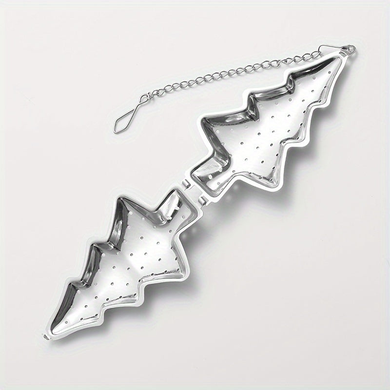 Christmas Tree Stainless Steel Tea Infuser Loose Leaf Tea Strainer with Chain