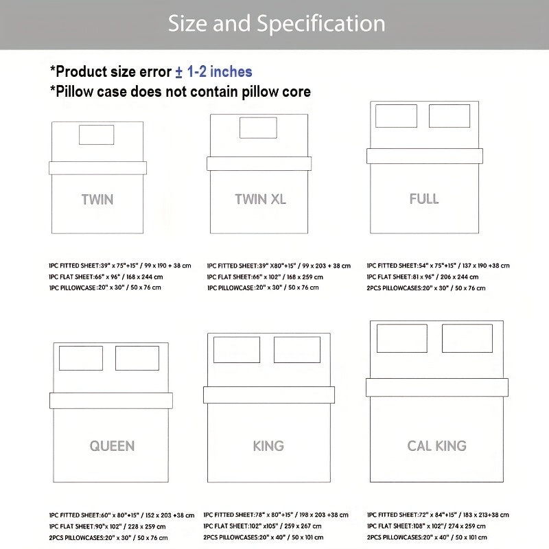 Cooling Bedding Set for Hot Sleepers 3/4 Piece Sheets Pillowcases Dark Grey Queen King Twin Full California King