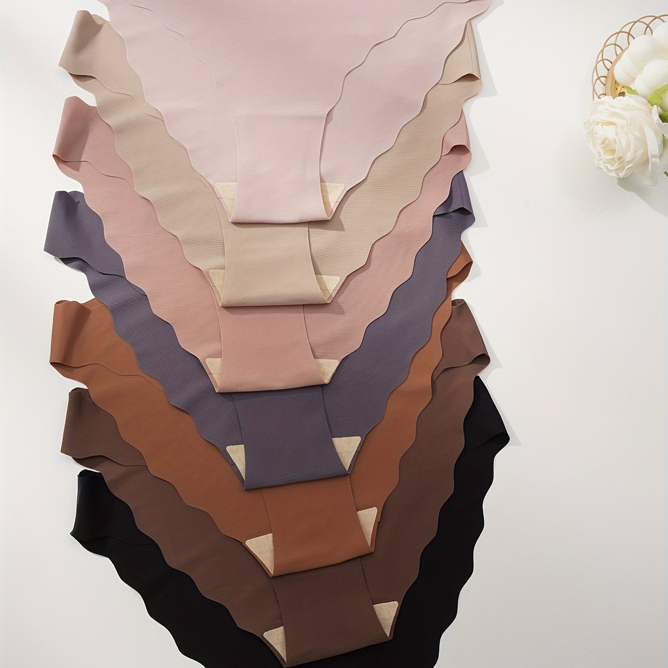 Seamless Hipster Panties 7 Pack Solid Color Stretchy Women's Underwear