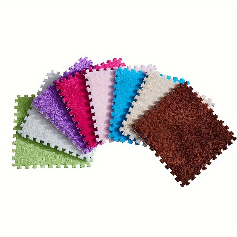 Interlocking Foam Floor Mat Set 5-30 Pieces Anti-Slip Plush Carpet Seat Rug
