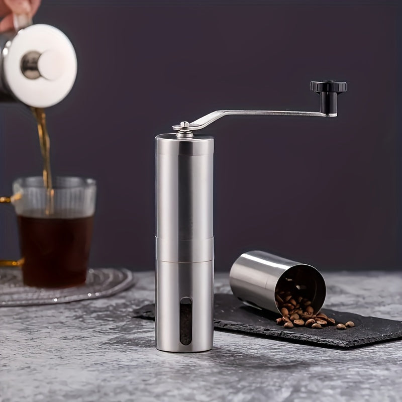 Portable Stainless Steel Coffee Grinder with Ceramic Burr for Drip and Espresso