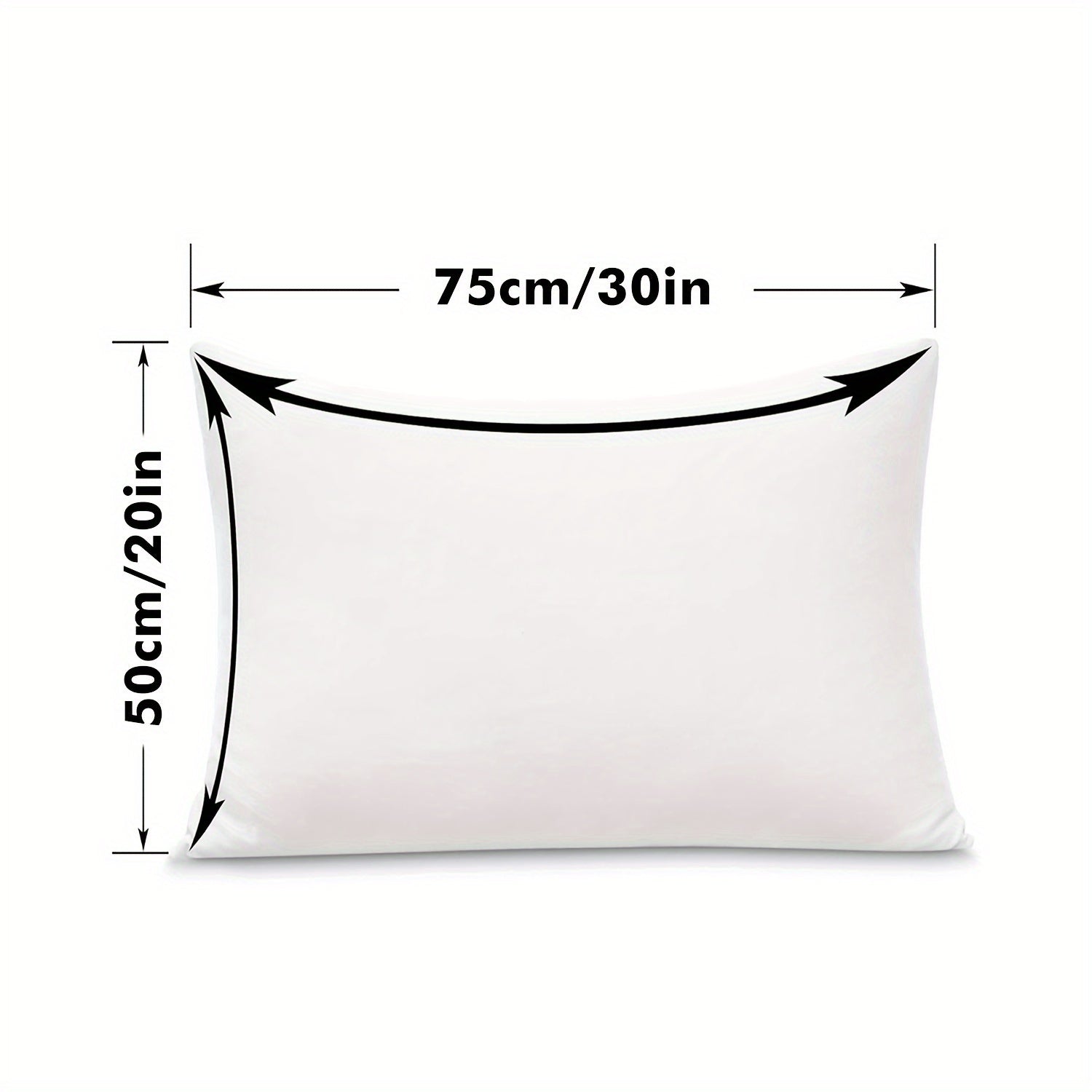 White Pillowcase with Zipper Closure Waterproof Stain-Resistant Oversized Knit
