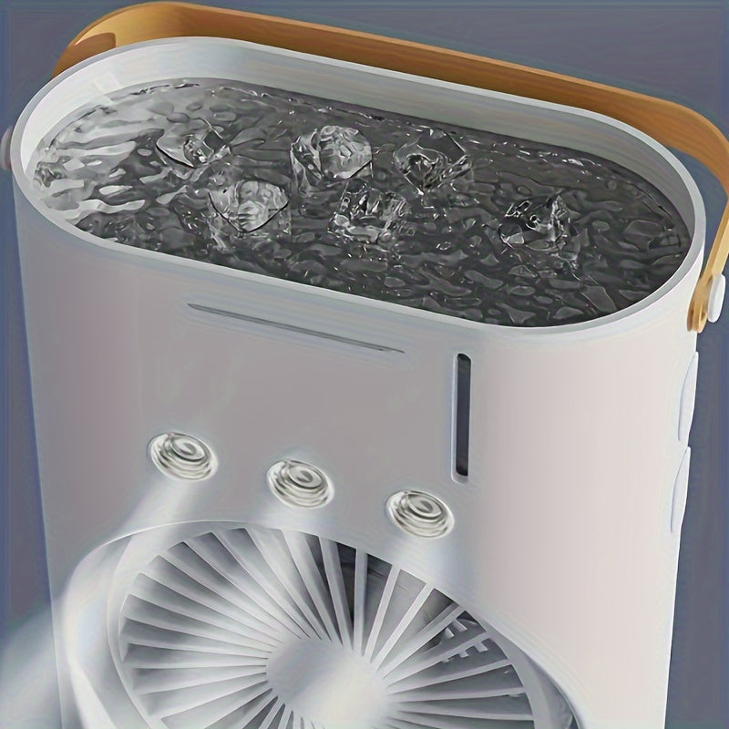 USB quvvatli, ikki shamol kuchaytiruvchi, 3000mAh batareya, uchta purkash namlantirish va sakkiz yadroli motorli portativ EFGHONG konditsioneri.