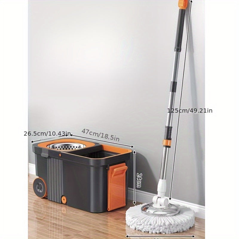 Multi-Functional Spin Mop and Bucket Set for Hardwood and Tile Floors