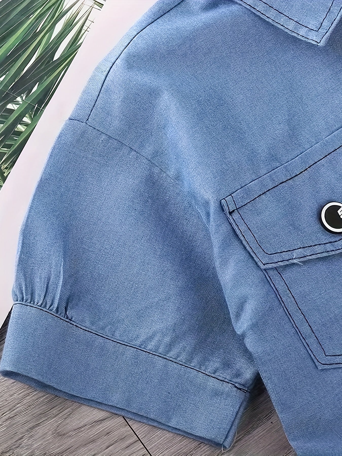 Girls Summer Denim Jacket and Princess Dress Set for Outdoor Wear