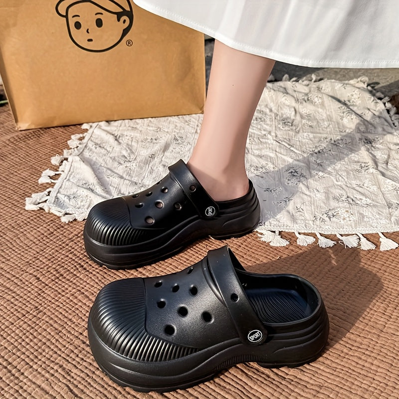 Women's White EVA Clogs Breathable Non-Slip Sandals with Adjustable Strap