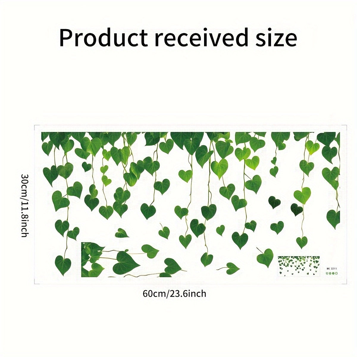 Self-Adhesive Green Vine Window Vinyl Decal Removable Glass Wall Decor