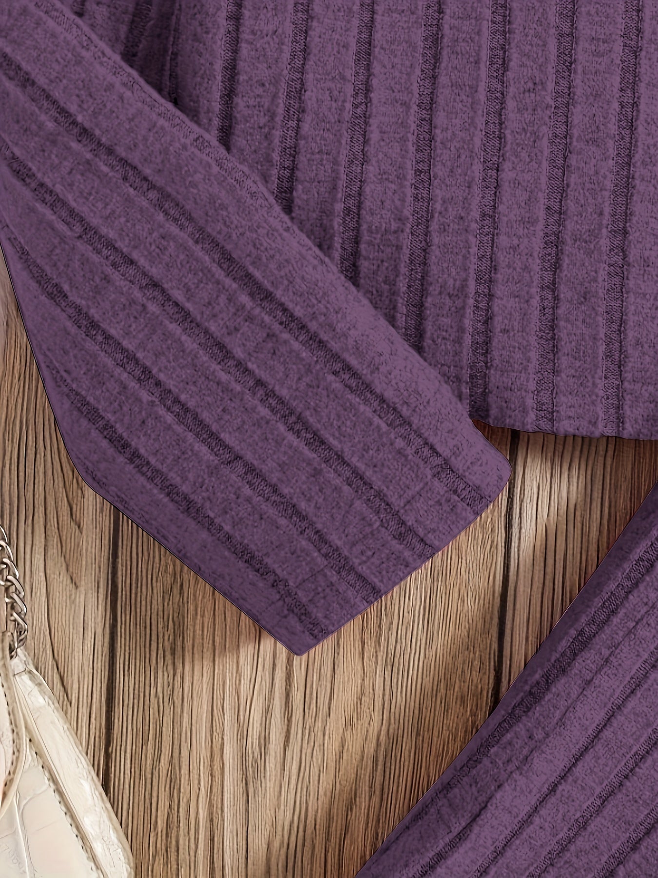 Conjunto de sudadera y pantalones de punto para niñas, de manga larga, de color sólido, poliéster, casual, para mayores de 3 años