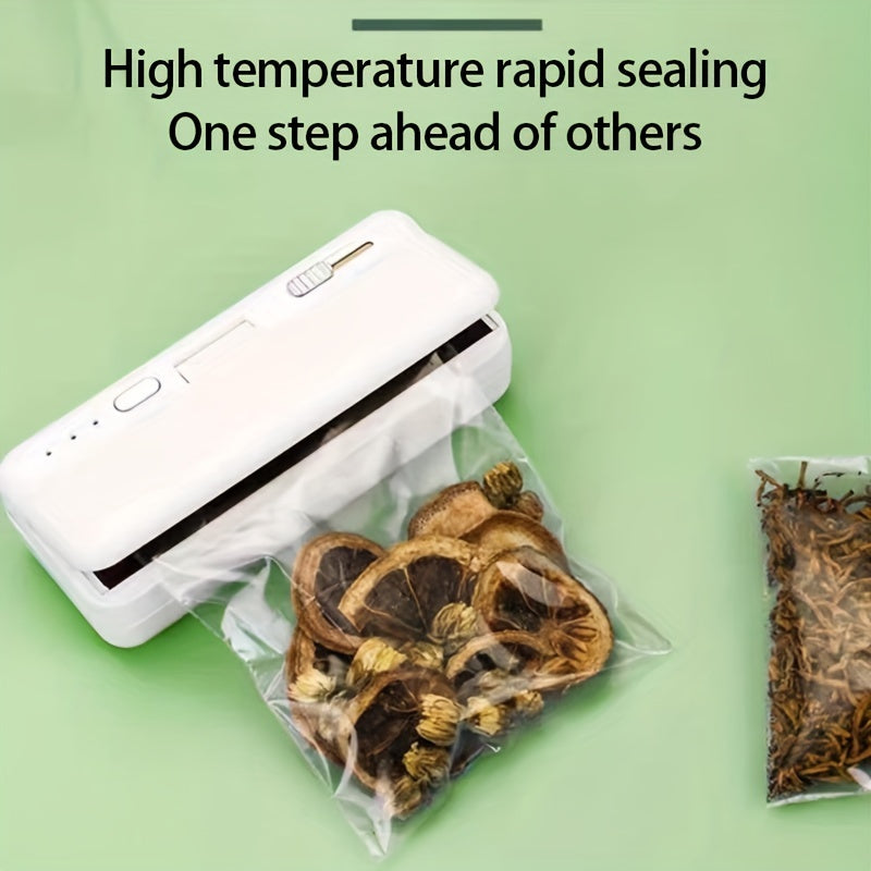 Kichkina portativ yopish mashinasi, yengil va sozlanadigan USB quvvatlanadigan snack sumkasi yopish mashinasi