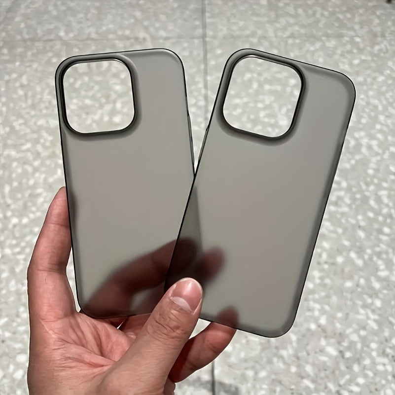 Thin Clear Shockproof Phone Case for iPhone 11-16 Silky Smooth Translucent Cover