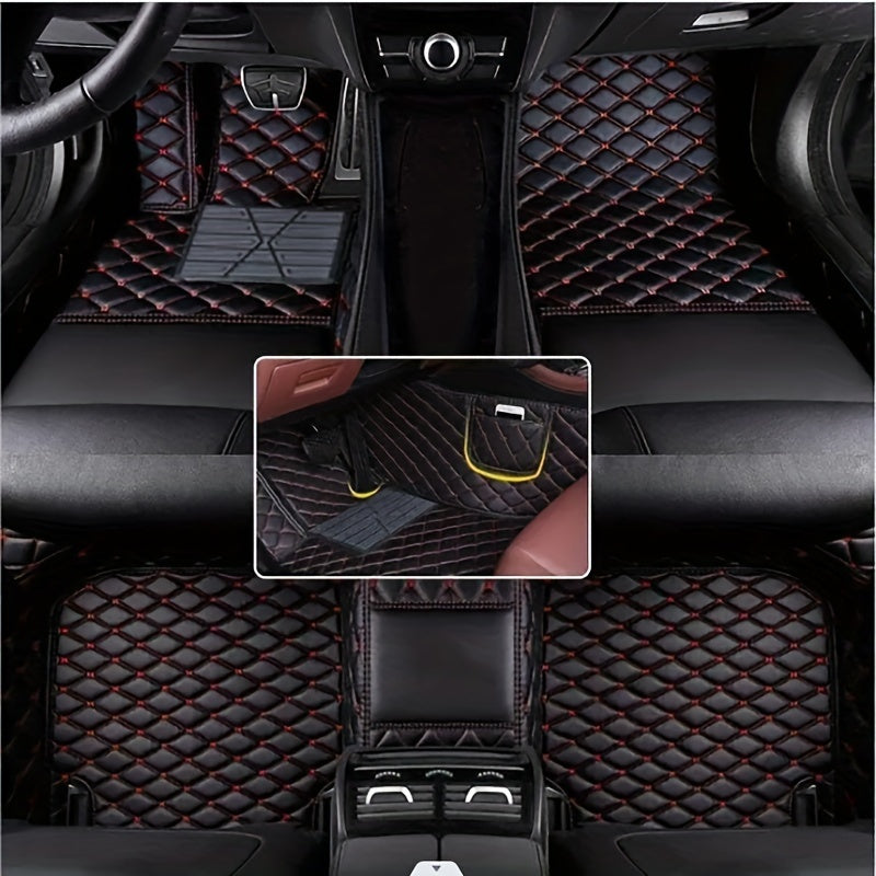 Universal 3D PU Leather Car Floor Mats for Silverado Interior Accessories