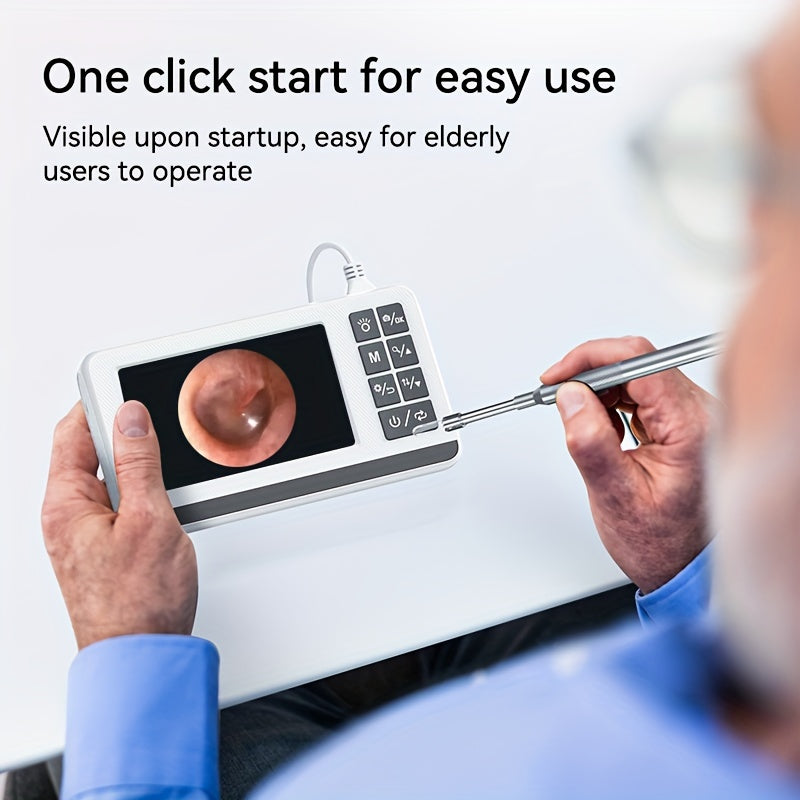 4.3-Inch Visual Ear Cleaning Camera with 3.9mm Camera 1080p Video Recording Battery Powered White