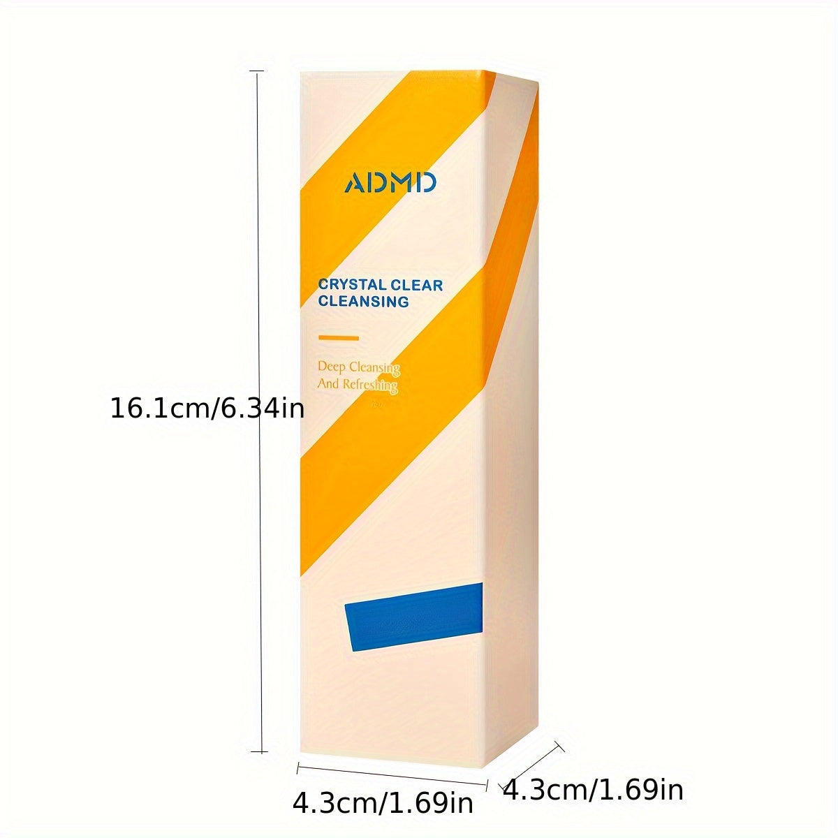 ADMD Gidratatsiyalovchi Kristal Toza Tozalovchi - Barcha teri turlari uchun AHA va Eucalyptus bilan chuqur po'lat tozalovchi gel, alkogolsiz makiyaj tozalovchi.