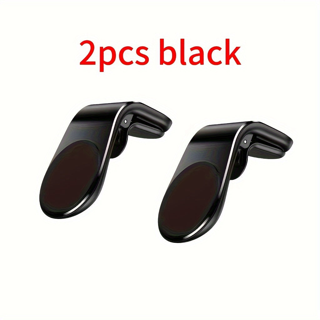 Magnetic Car Mount Aluminum Alloy L-Shape Vent Holder for Smartphone