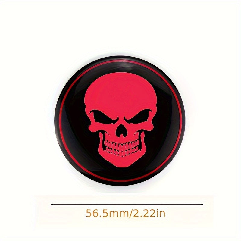 4 шт. колпачков на центр колеса автомобиля 56 мм 3D эмблемы наклейки череп покрытие