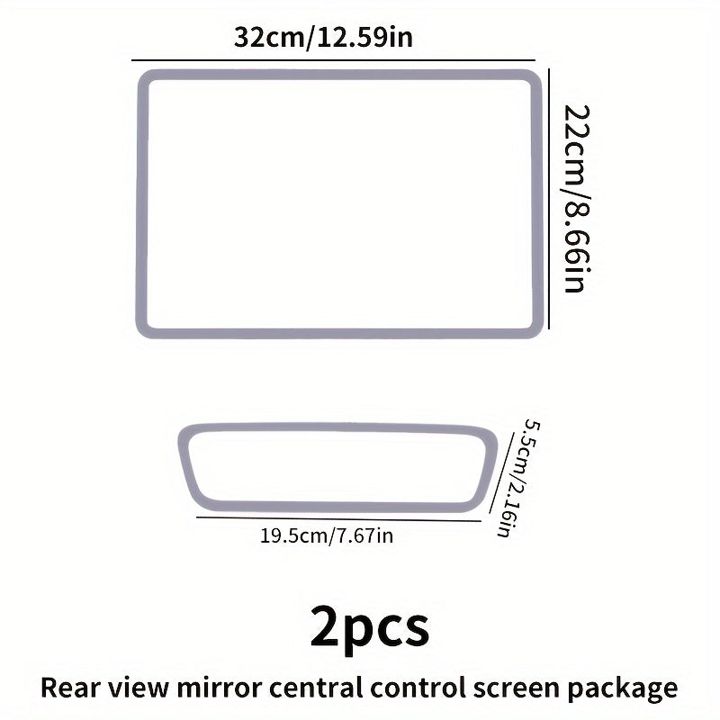 2pcs Car Rearview Mirror Protective Cover Set For Model 3 Y Pink White Gray Black