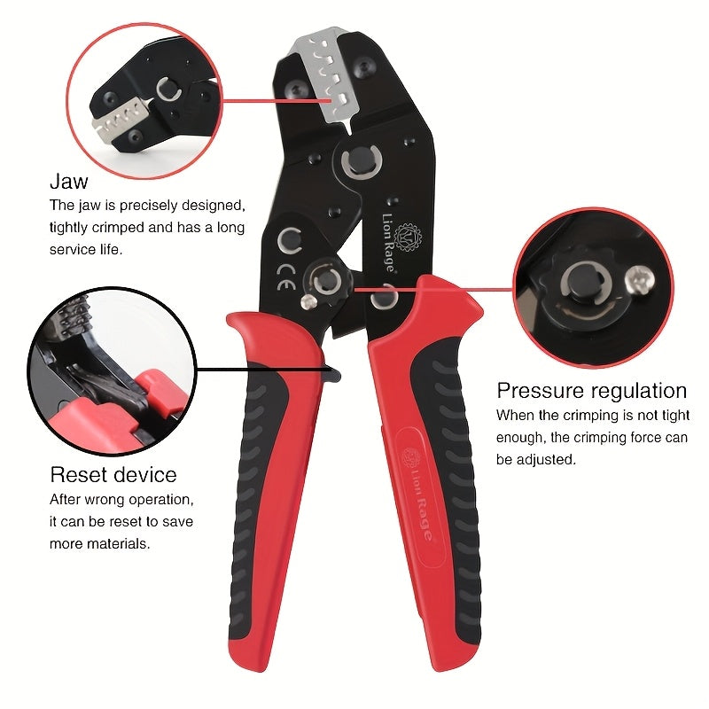 Crimping Tool Set with Combination Pliers and Multi-Jaw Connectors