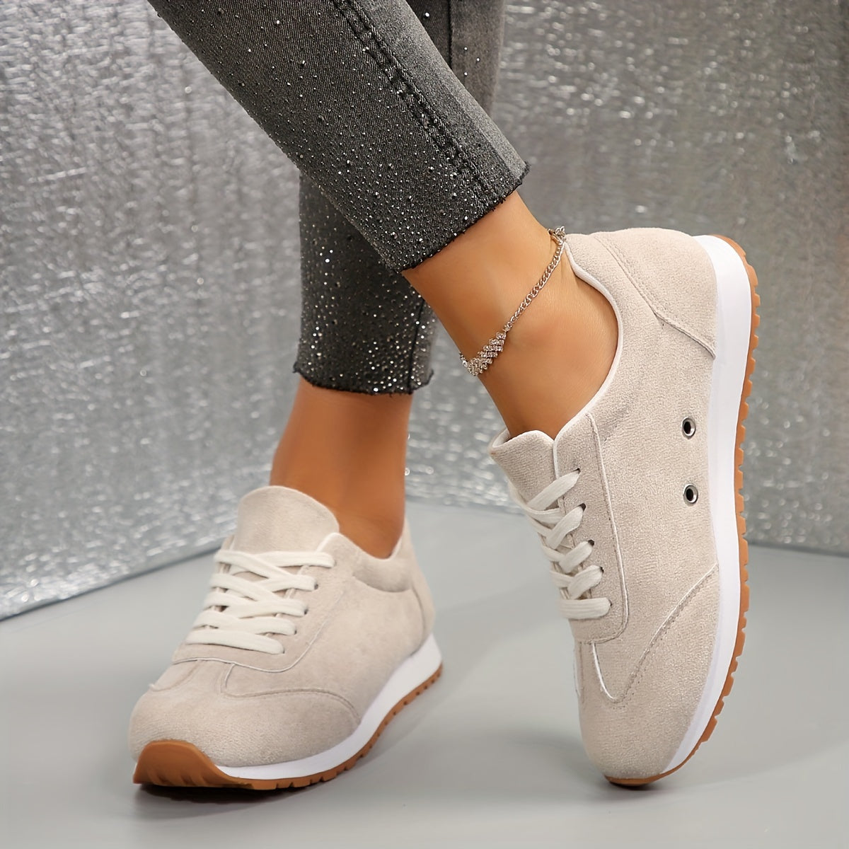 Women's Fashion Sneakers, Breathable Fabric, Low Top Casual Shoes