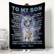 White Tiger Pattern Flannel Blanket for Kids Hypoallergenic All-Season Soft and Washable