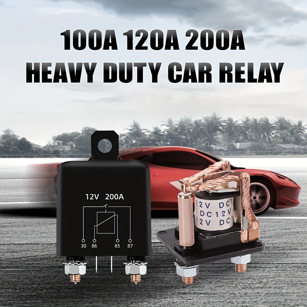 12V 200A Automotive Relay High Current 4 Pin Starter for Cars Trucks
