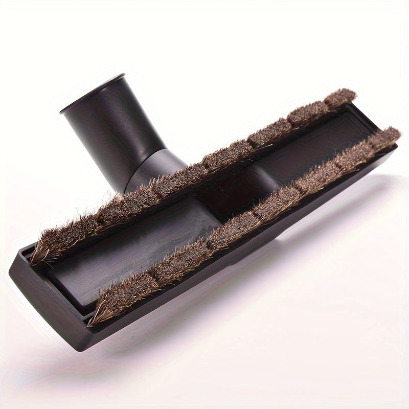Black Vacuum Cleaner Attachment with Soft Bristles, 360° Rotating Dust Brush