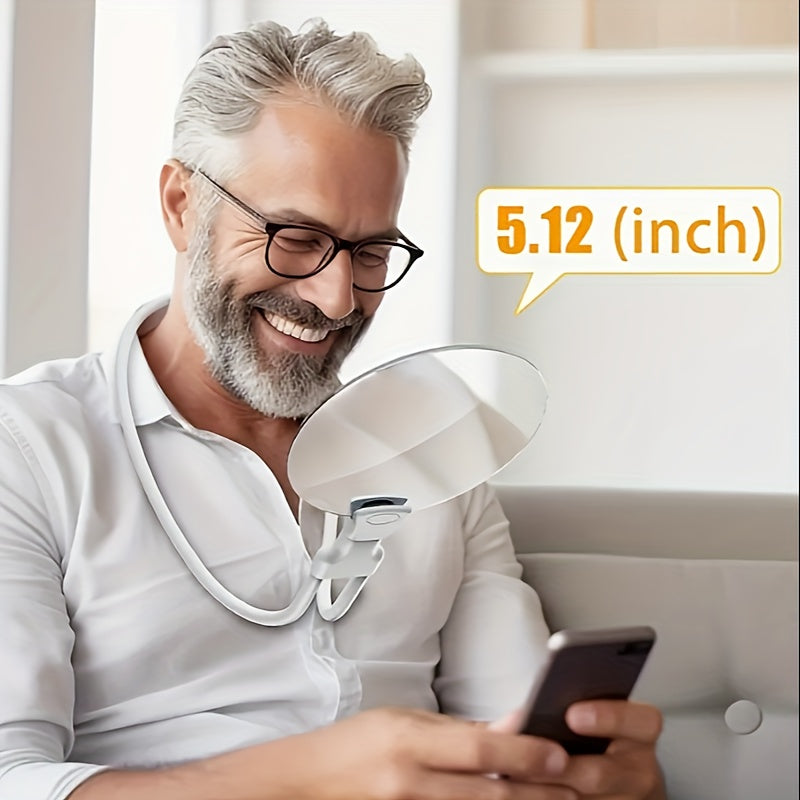 5X kattalashtiruvchi shisha, bosh uchun taqiladigan 13 sm katta linza, o'qish, tikuv, hunarmandchilik va tibbiy foydalanish uchun