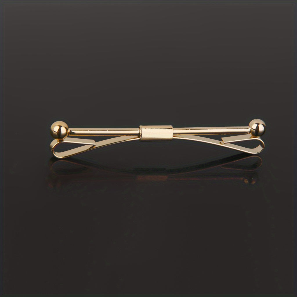 Men's Silver Tie Clip Bar Brooch for Formal Business or Anniversary Party