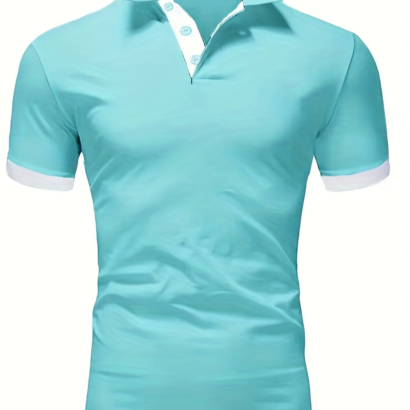 Katta o'lchamdagi erkaklar uchun qisqa yengli tor kesimli golf ko'ylagi.