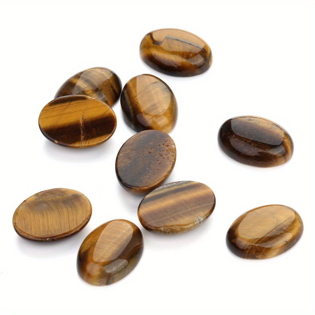 Set of 10 Natural Oval Agate Flatback Gemstone Cabochons 10x14mm 18x13mm for Jewelry Making