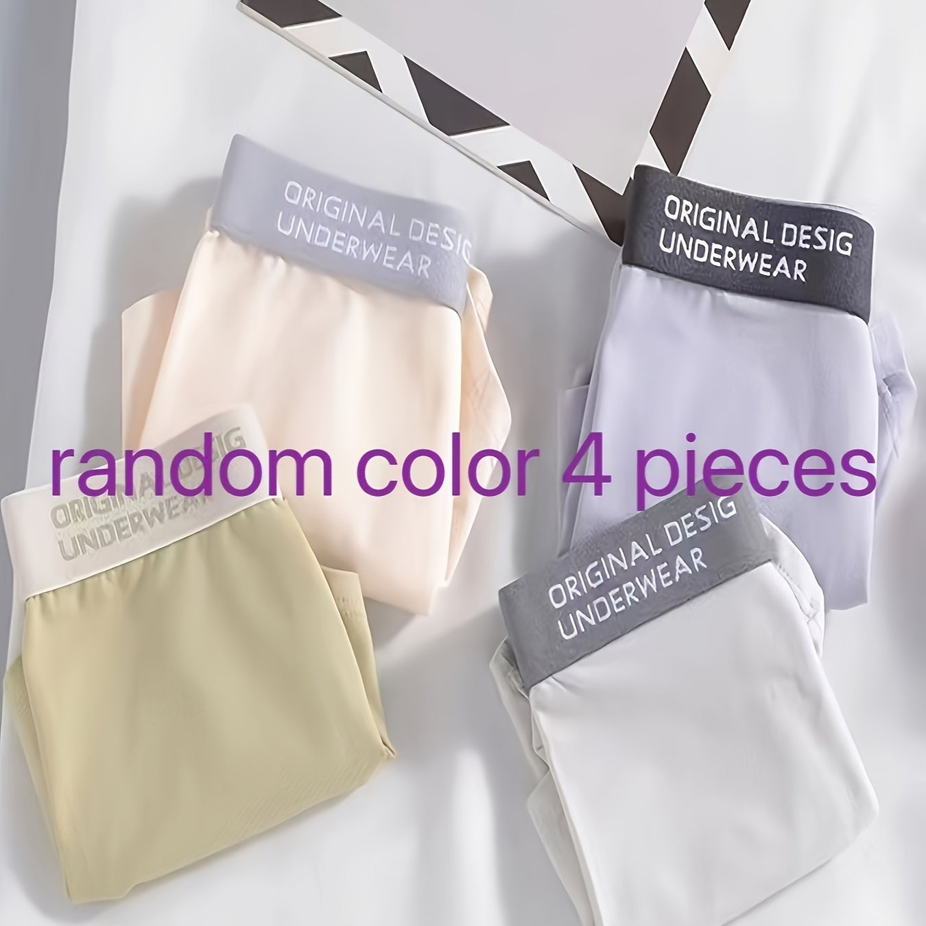 Men's Solid Color Boxer Briefs Stretchy Comfortable Underwear Pack of 1 or 4