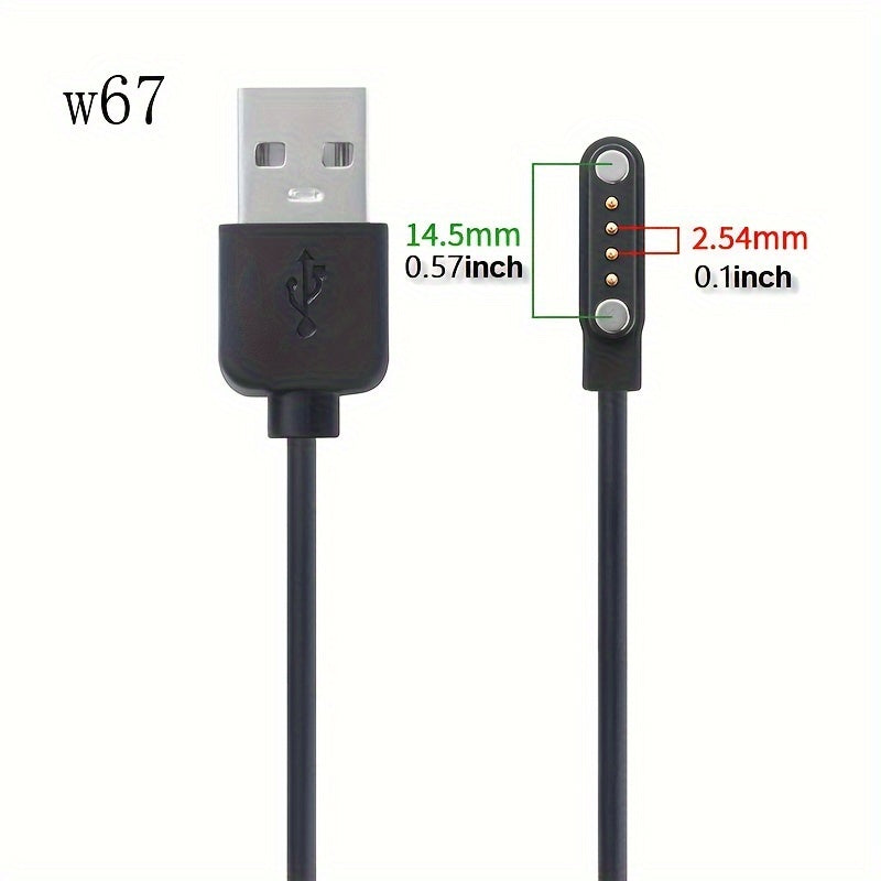 2024 Smart Watch Magnetic Charging Cable for 2-Pin and 4-Pin Devices