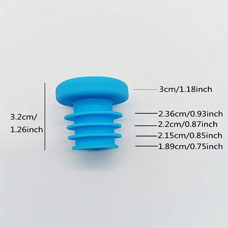 Set of 5 Silicone Wine Bottle Stoppers Leak-Proof Seal for Wine and Oil Bottles