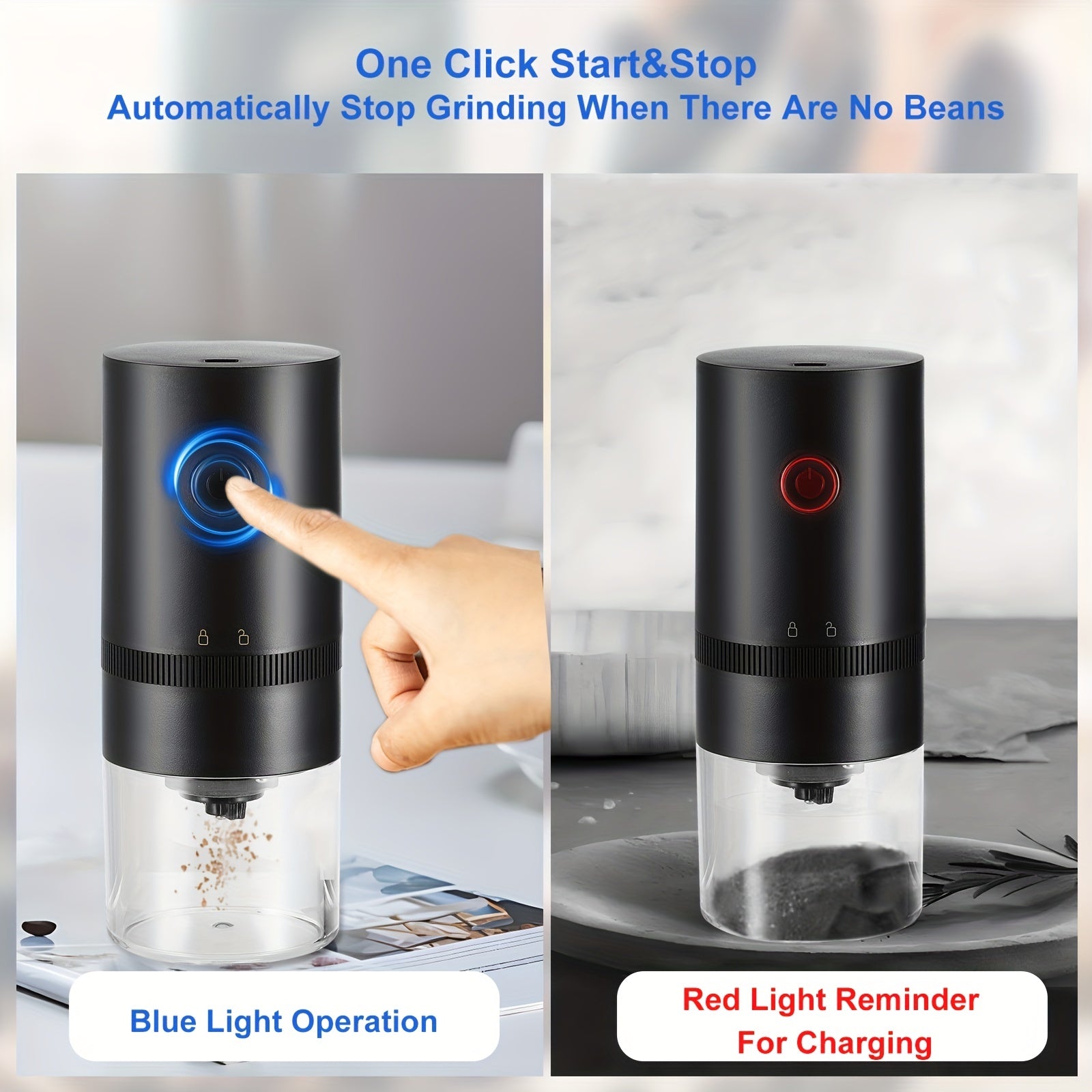 Electric Coffee Grinder Burr Mill for Freshly Ground Coffee Black