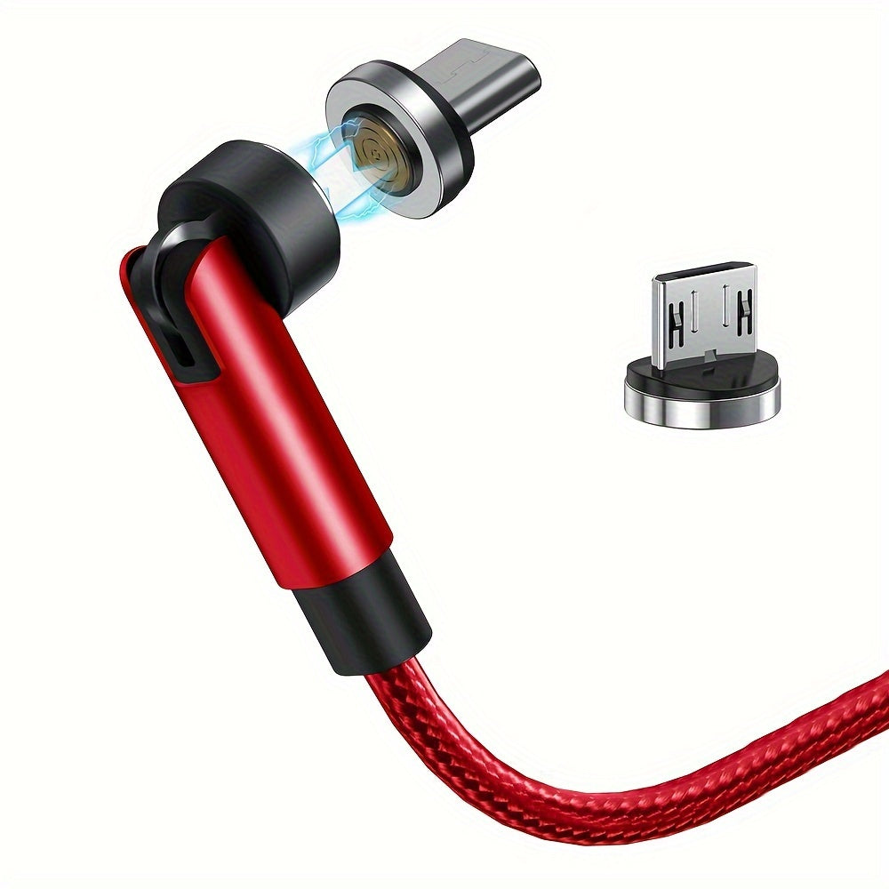 60W USB Type-C Micro zaryadlash kabeli, magnitli aylanuvchi ulanish, naylon braid, ma'lumotlarni uzatish