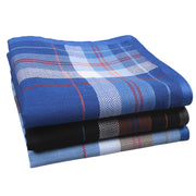Set of 3 Men's Striped Knit Business Handkerchiefs with Soft Pocket 42.93 cm