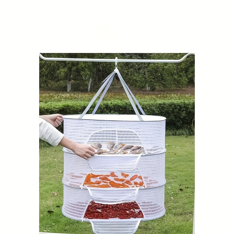 3-Layer Drying Net for Vegetables Clothes and Outdoor Use Collapsible and Portable