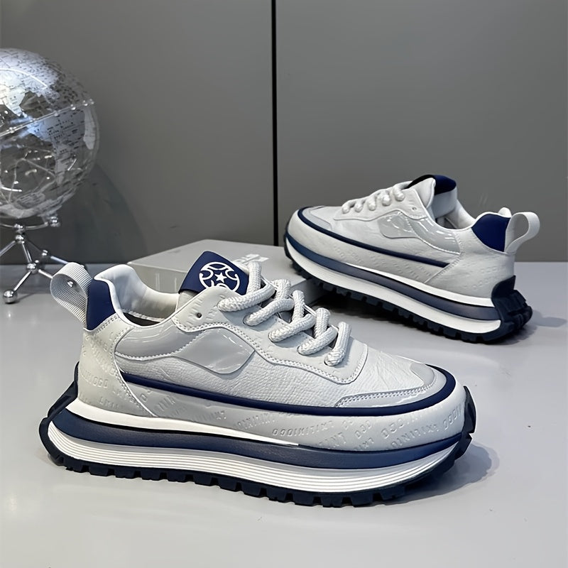 Unisex preppy krossovkalar qalin taglik, shoelace dizayni va mustahkam materiallar bilan.