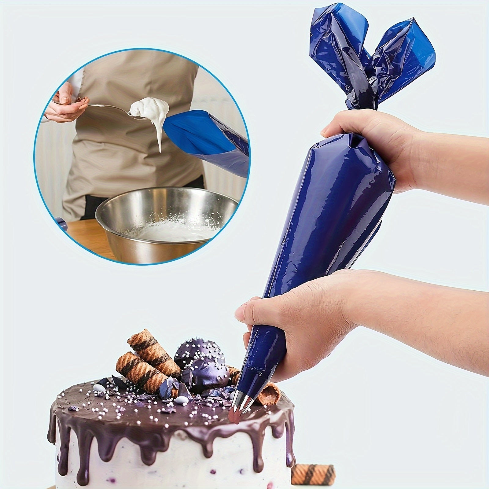 50 Heavy Duty Piping Bags 53.34cm for Icing Cake Decorating Baking Tools