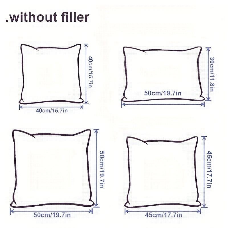 Bohemian Style Pillowcase Decorative Home Decor Cotton Linen 20x20 Inches