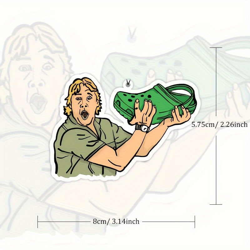 Funny Boy Holding Slippers Car Air Freshener Hanging Fragrance Card