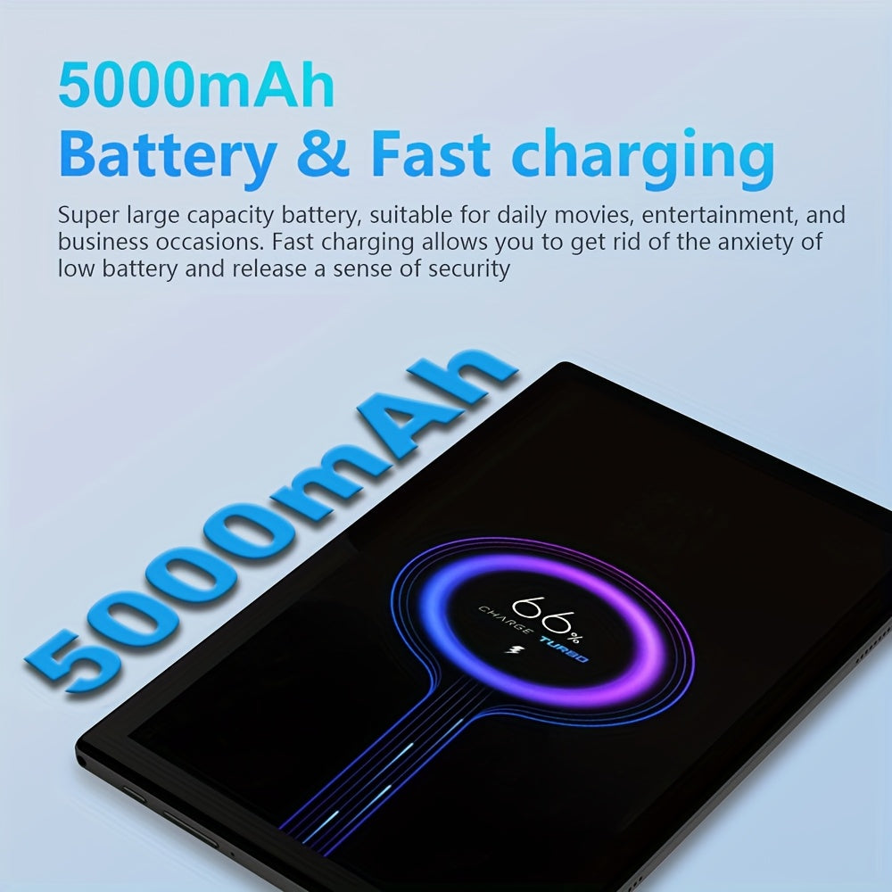 10.1 Inch Android Tablet with 6GB RAM 128GB Storage Dual SIM Wi-Fi 6 Metal Case with Stand Stylus and Keyboard