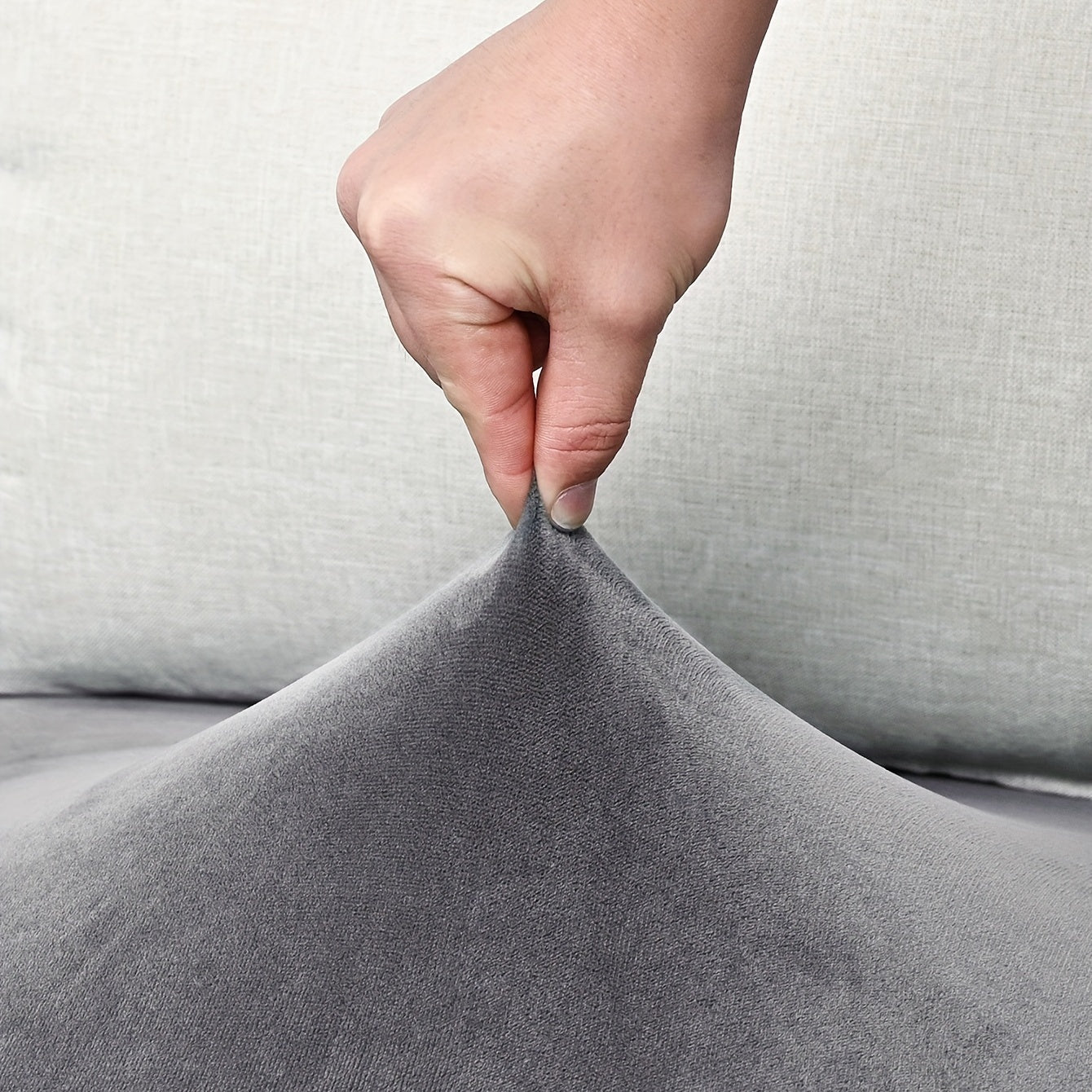 Кросс-бодерная европейская стильная наволочка из бархата серебристого лиса, утолщенная и эластичная с веревочным закрытием.