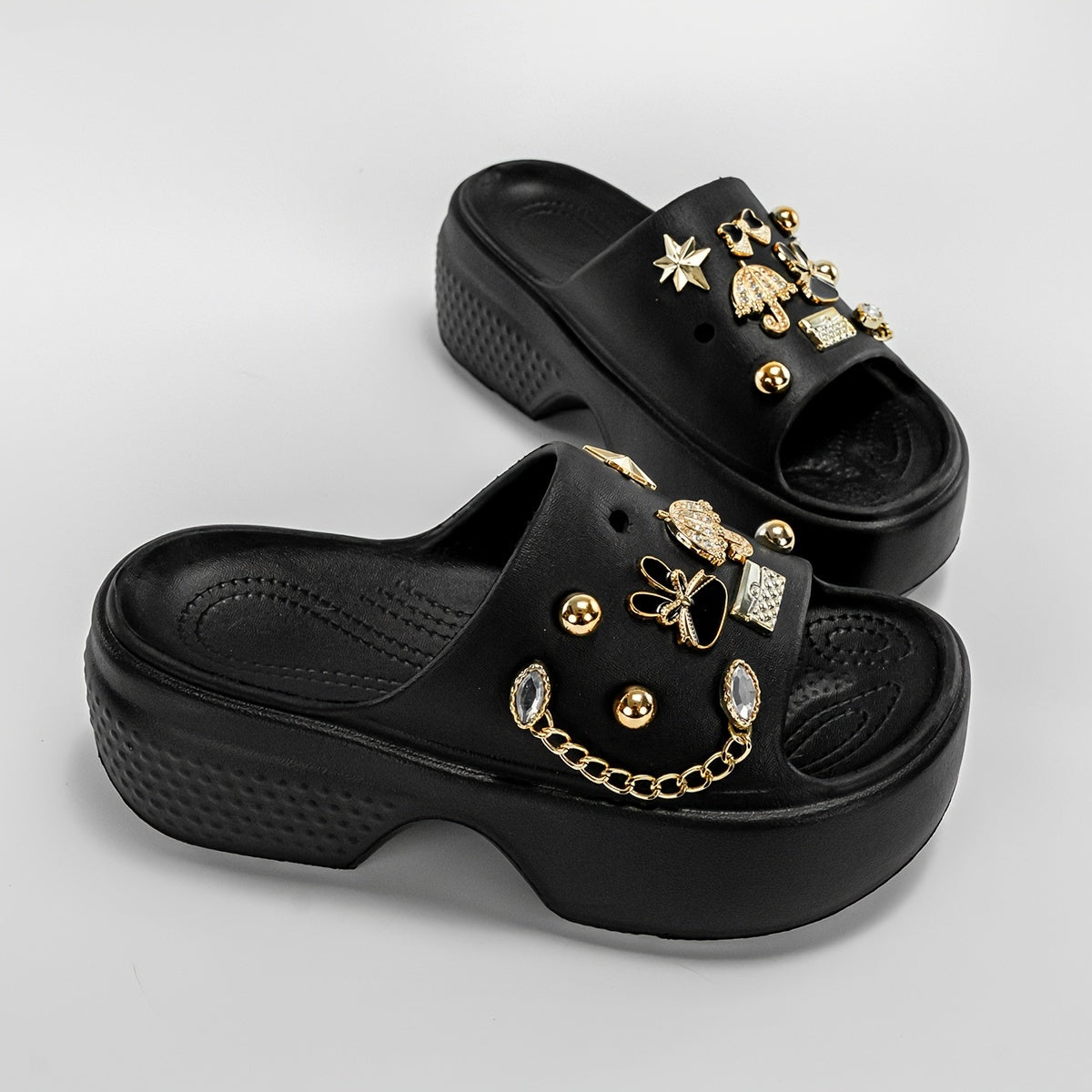 Women's Summer Sandals Thick Bottom Rubber Flats Rubber Slippers