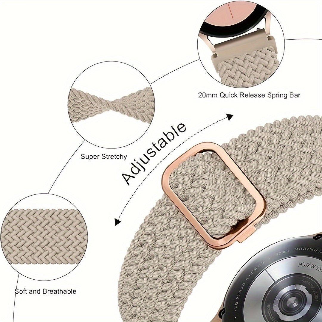 Nylon Smartwatch Band for Samsung Galaxy Watch 4 5 6 7 Classic Active 2 45mm 40mm 44mm 42mm 46mm 43mm 47mm