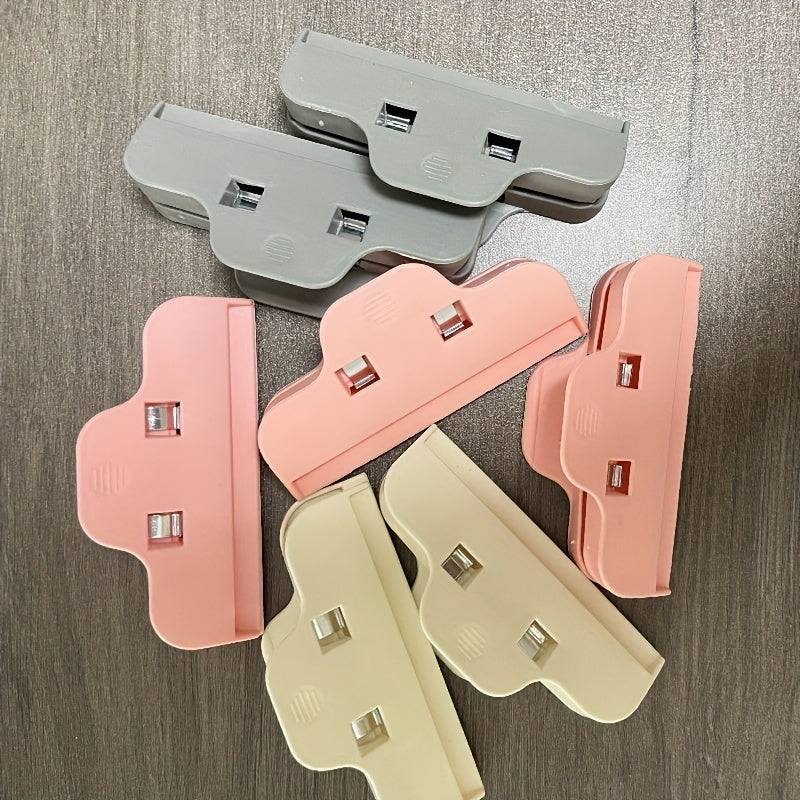 Set of 5 ABS Plastic Bag Clips in Assorted Colors for Kitchen Sealing