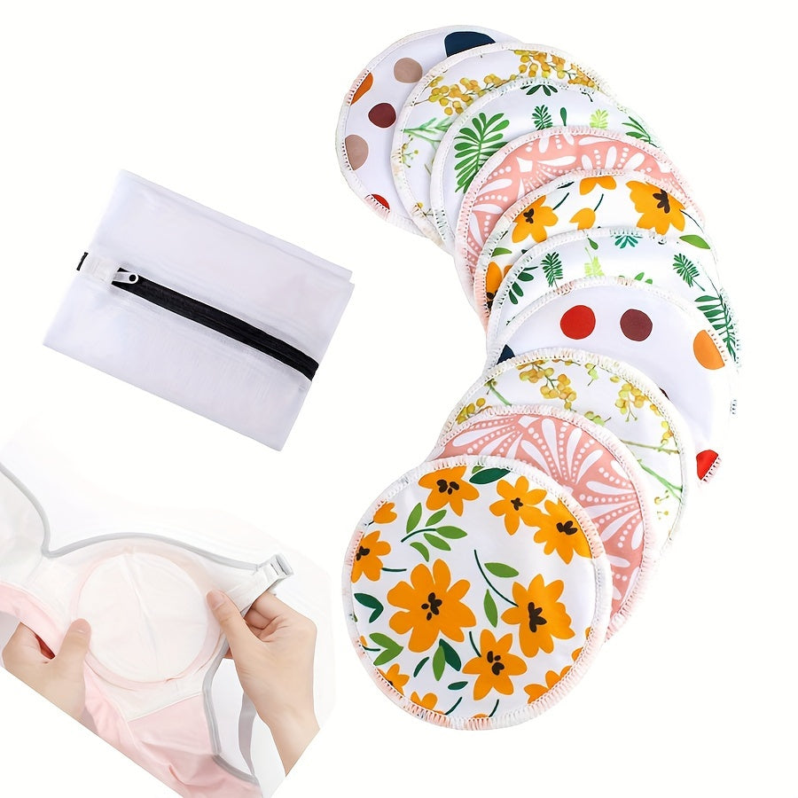 10-штук органических впитывающих прокладок для кормящих матерей 14+ моющихся из полиэстера