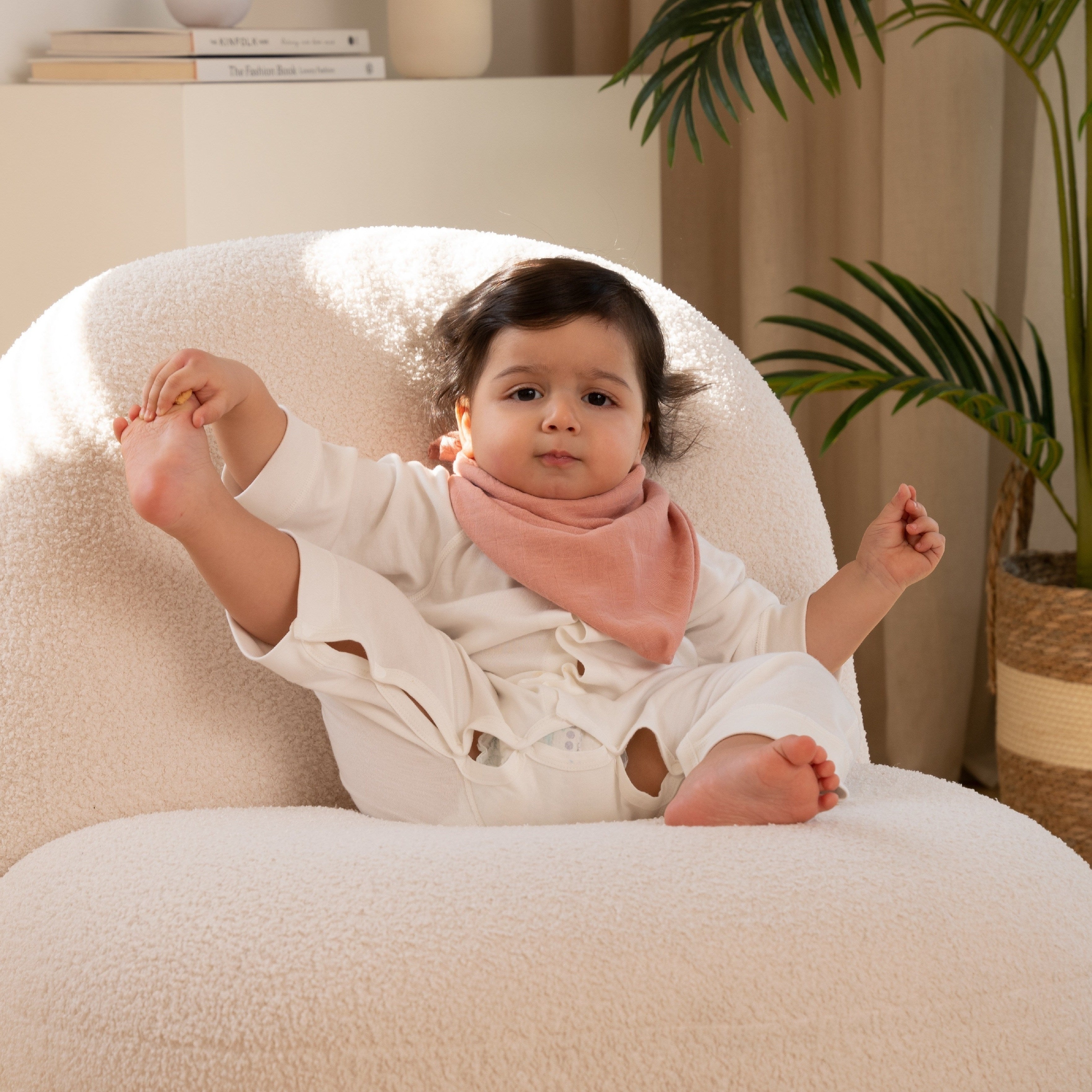 Baby Muslin Swaddle and Burp Cloths Set 5 Pieces 59.99cm Rainbow Animal Print