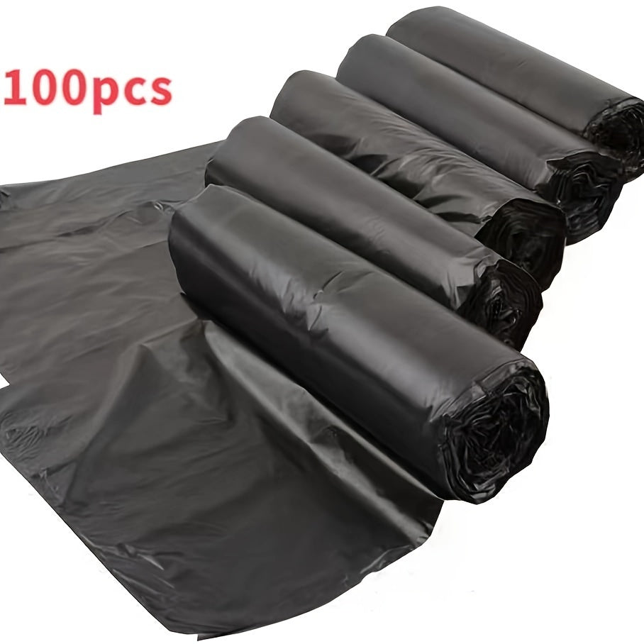 100 Black Garbage Bags 180g Heavy Duty Trash Bags for Home Office Car