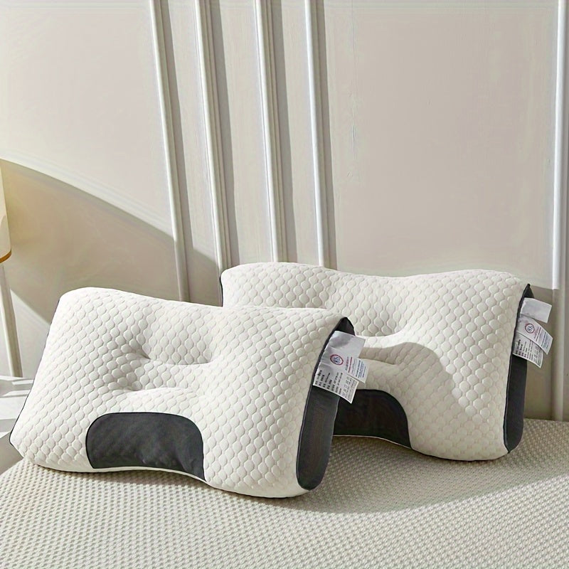Массажная подушка для шеи - 1 шт., вязаная, мягкая и регулируемая для сна, эргономичная ортопедическая поддержка контурной формы. Включает в себя высококачественный наполнитель подушки с съемным чехлом - идеальный рождественский подарок!